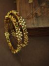 Antique Finish Multistone Lakshmi bangle