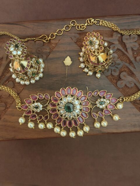 Floral Ruby Choker