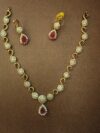 Stylish Ruby CZ Stone Neckpiece