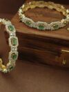 Emerald Elegance CZ bangle