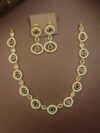 Emerald Halo Necklace Set